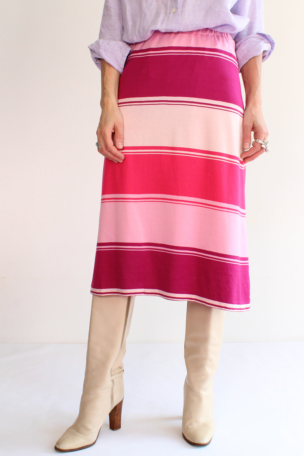 70s vintage gestreepte rok