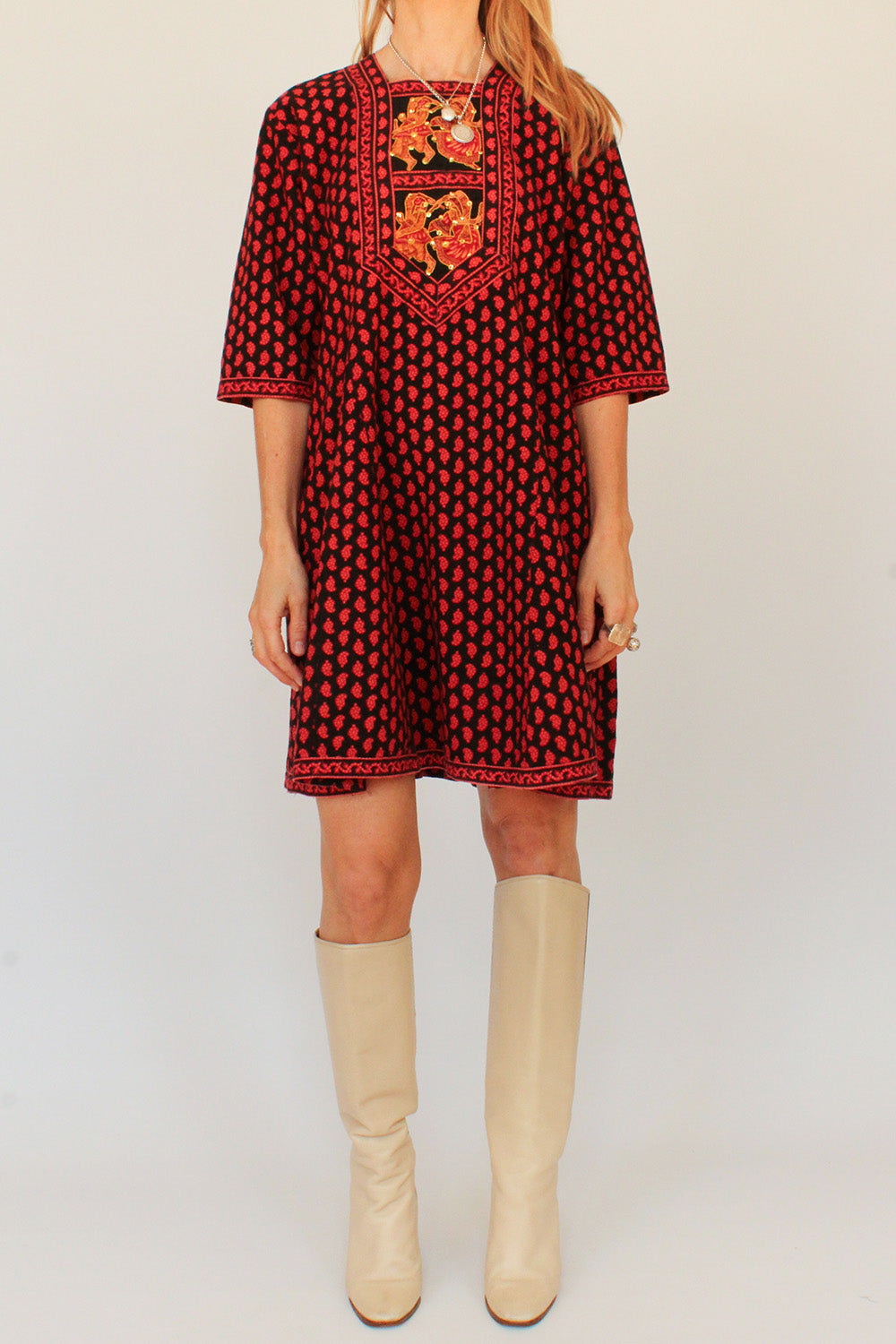 Vintage 1960s Indiase hippie jurk