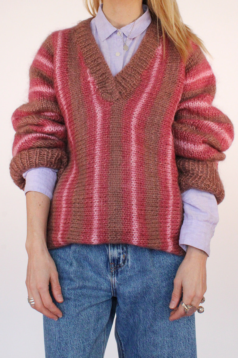 Vintage 80s handgebreide trui