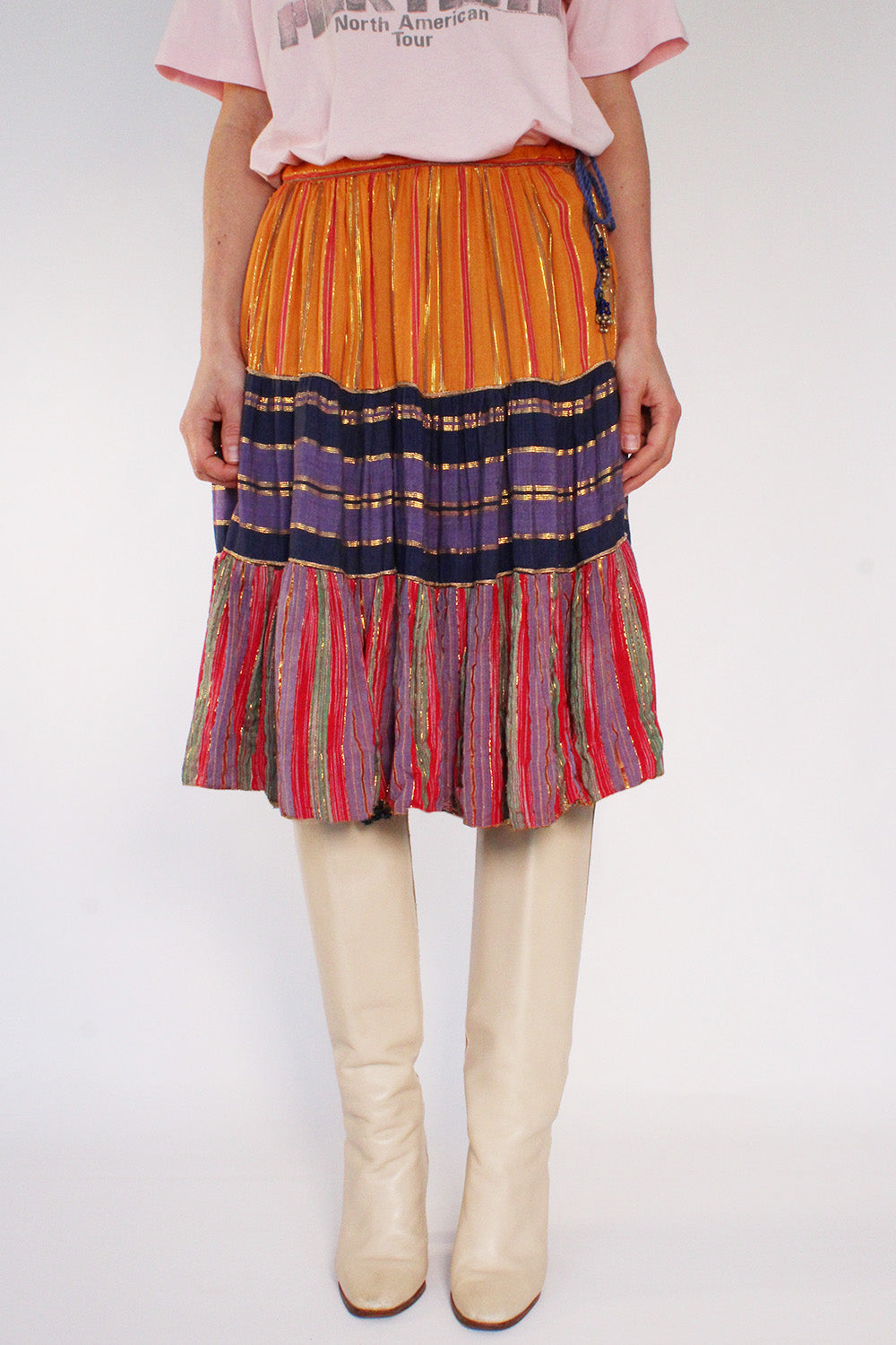 Vintage metallic Indiase hippie rok