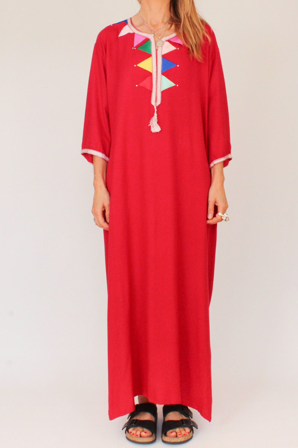Vintage soepelvallende kaftan jurk