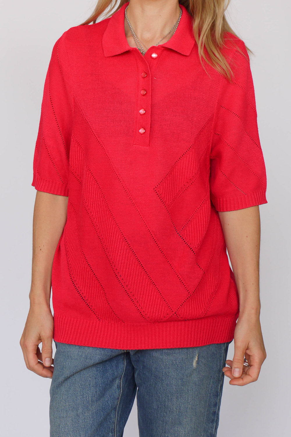 Vintage sixties gebreide polo_1