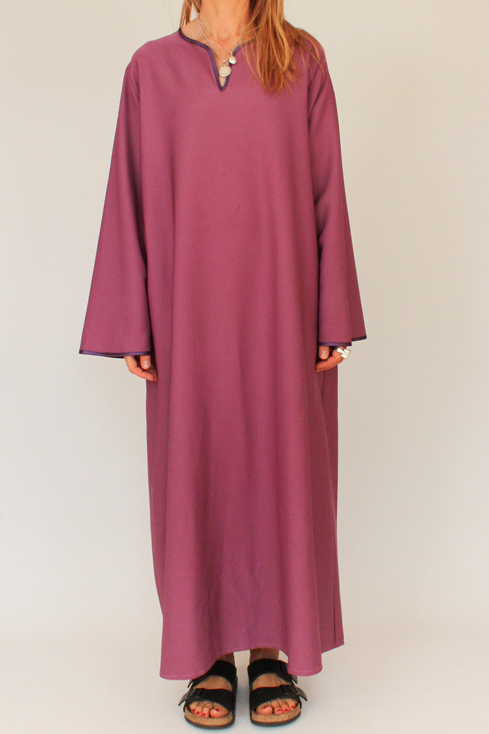 Soepelvallende kaftan jurk