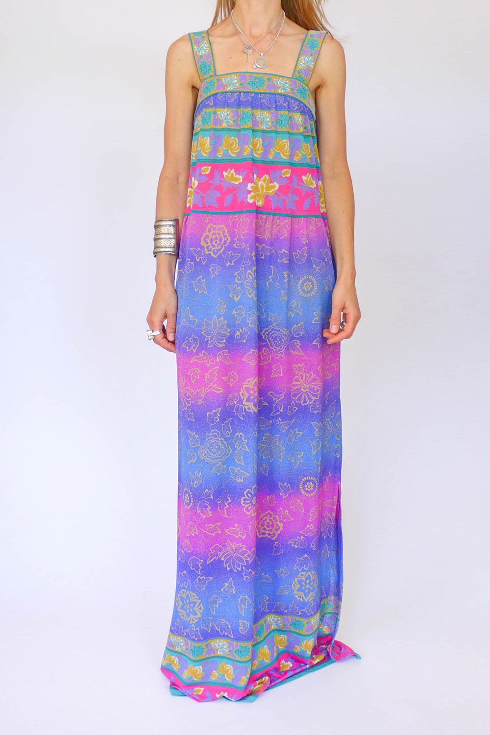Vintage 60s maxi jurk_1