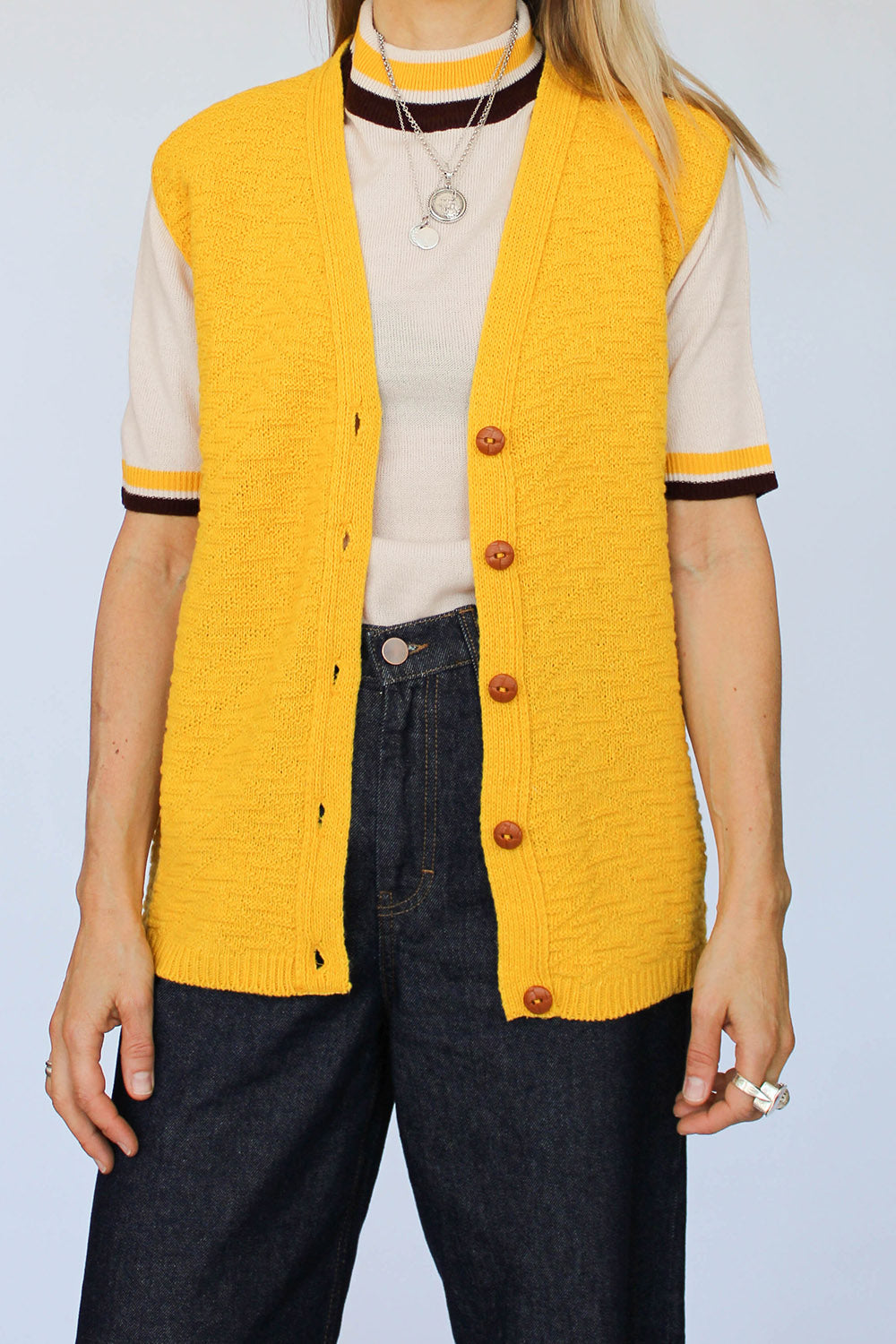Vintage 70s gebreide spencer_2