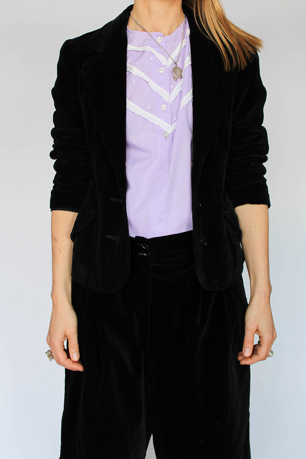Vintage 70s velvet blazer_1