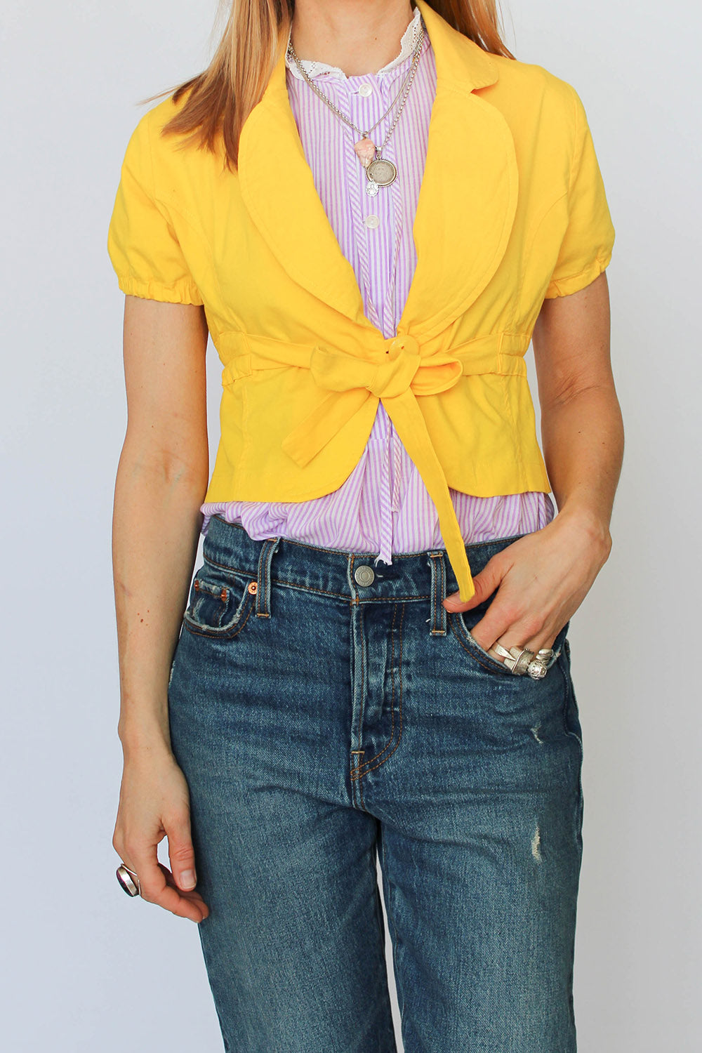 Vintage cropped katoenen jasje_1