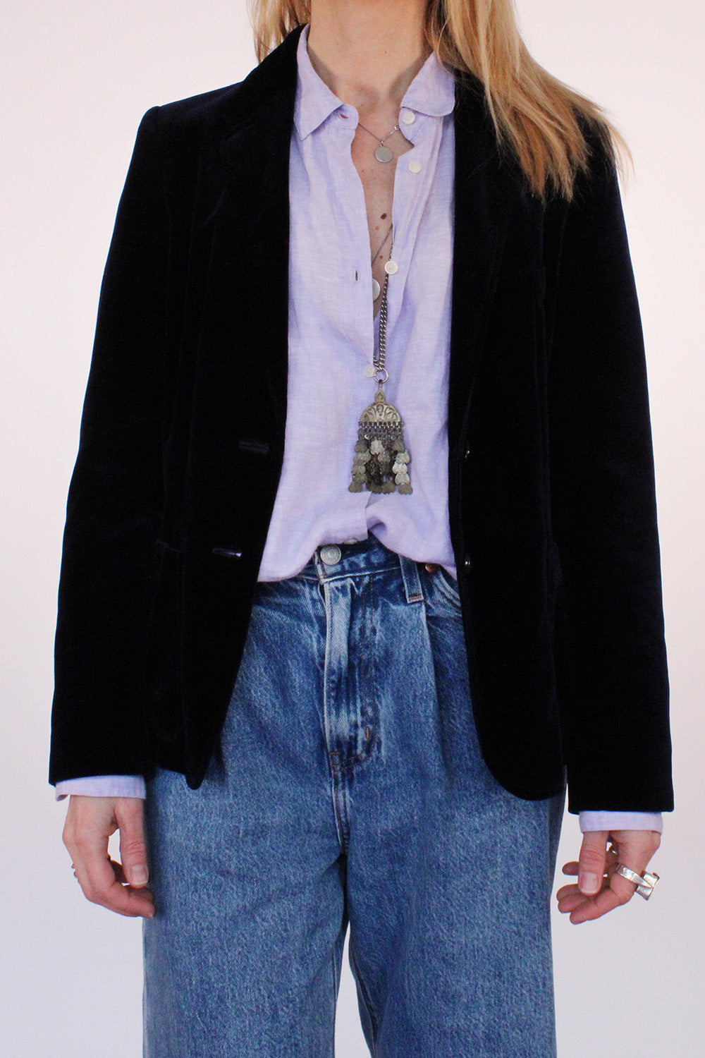 Vintage jaren 70 velvet blazer