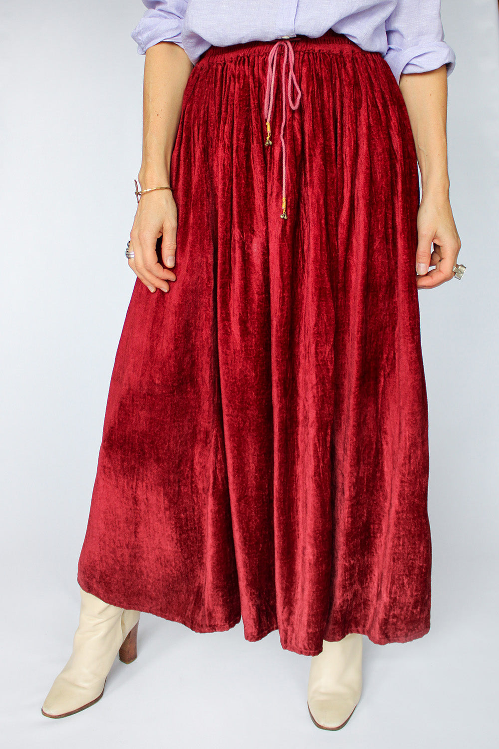Vintage velvet hippie rok_1