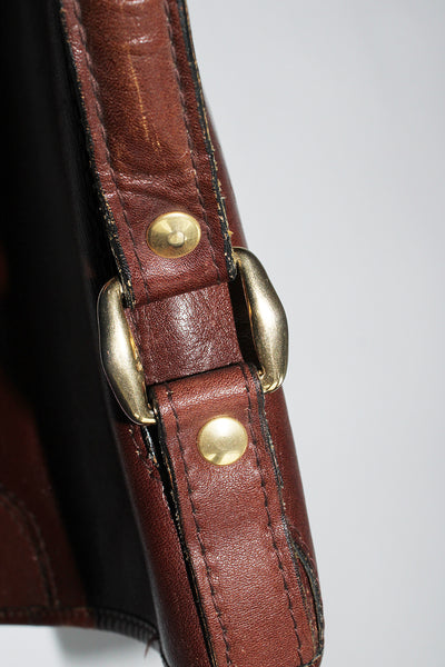 70s vintage leren handtas