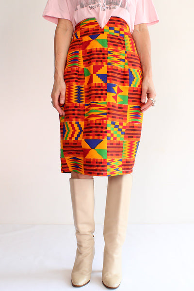 Handgemaakte Afrikaanse batik kokerrok