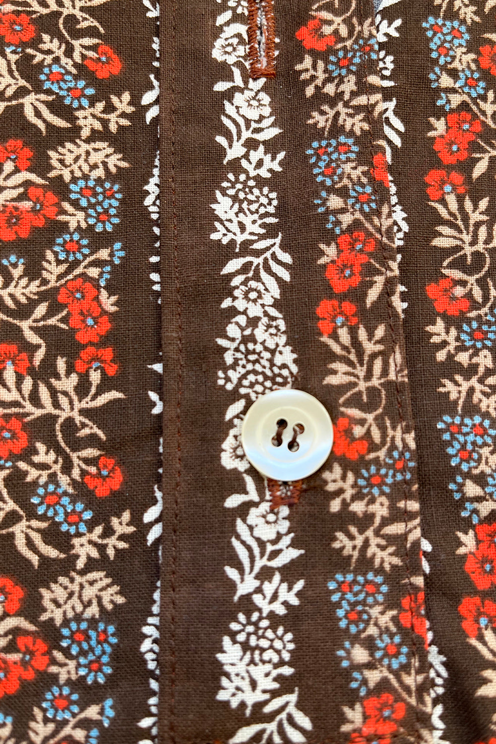 Vintage Ongedragen Gebloemde Blouse Jaren 70