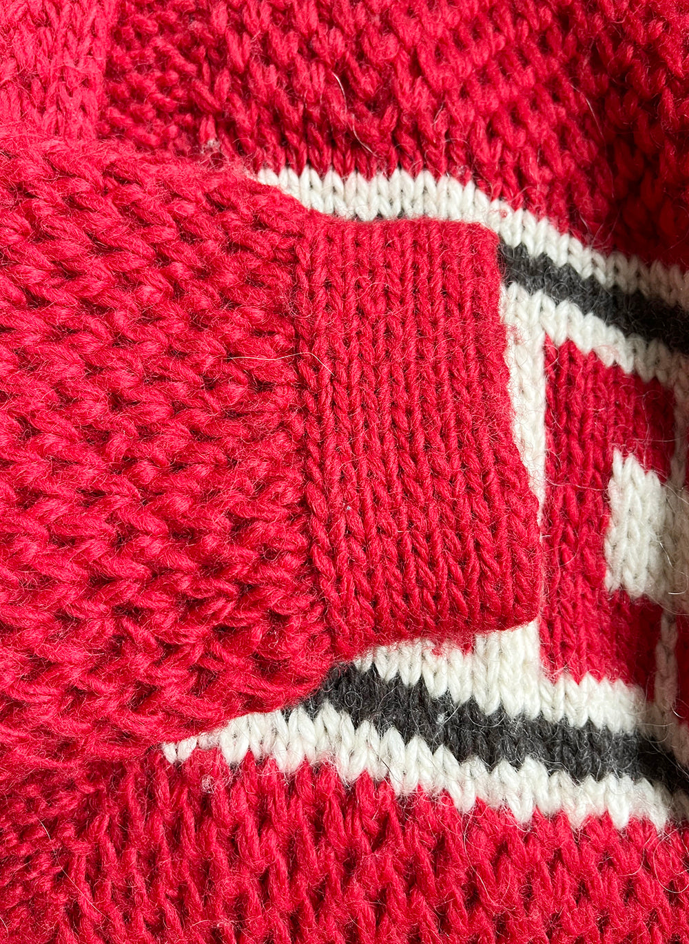 Vintage handgebreid Cowichan vest