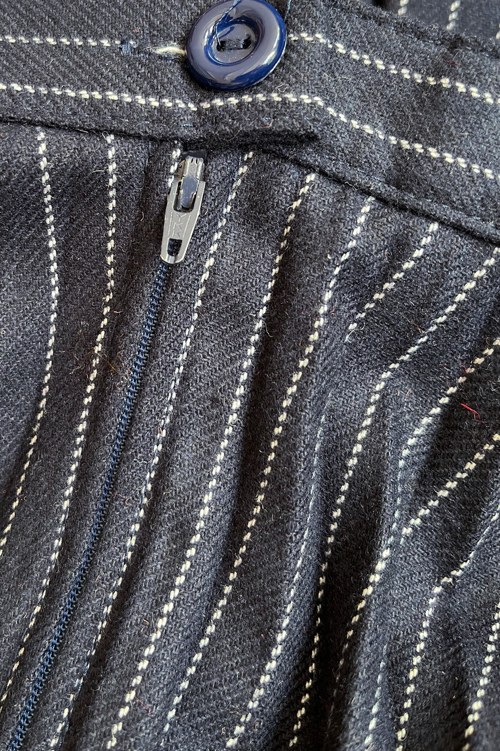 Vintage krijtstreep plooirok