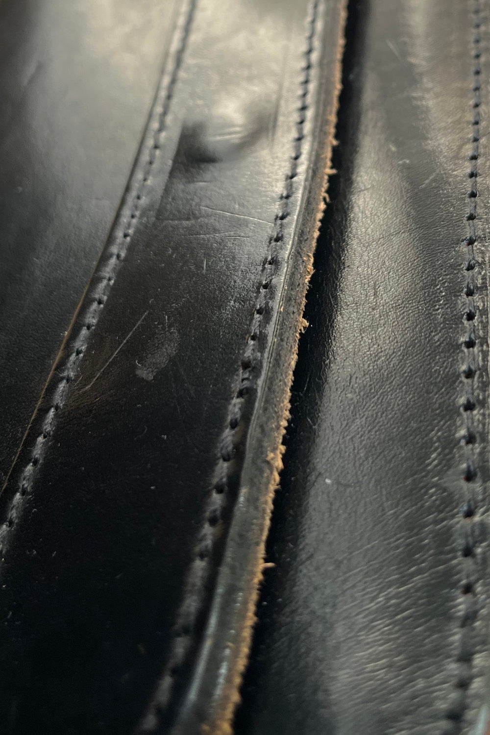 Vintage tuigleer clutch met polsband