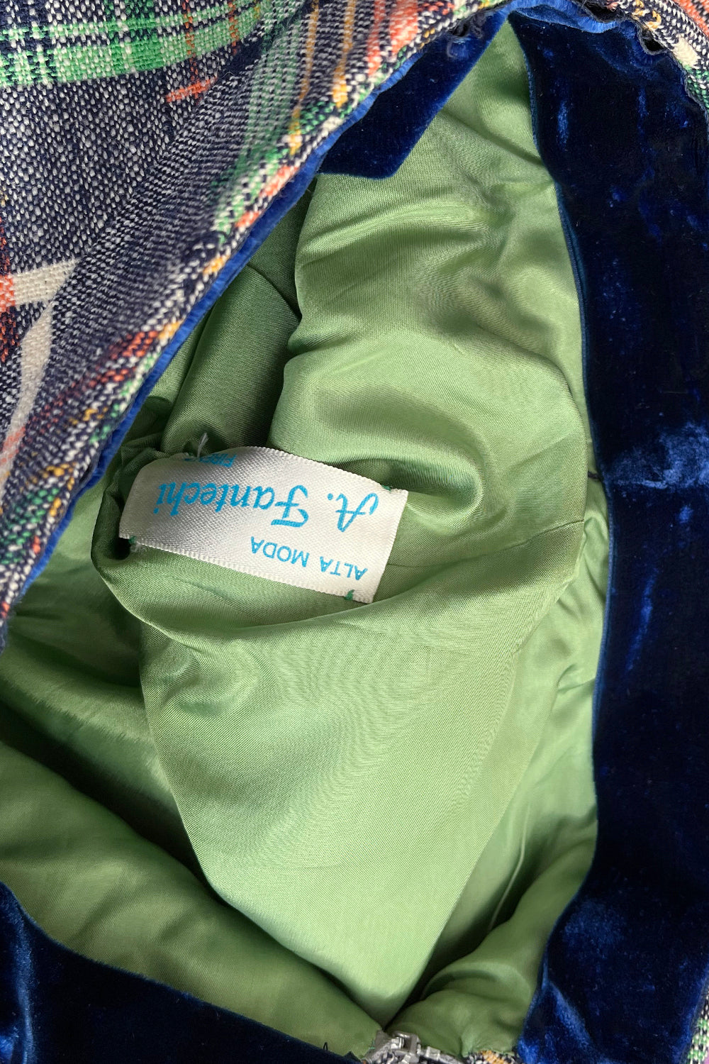 Vintage Jaren 70 A-Lijn Geruite Rok