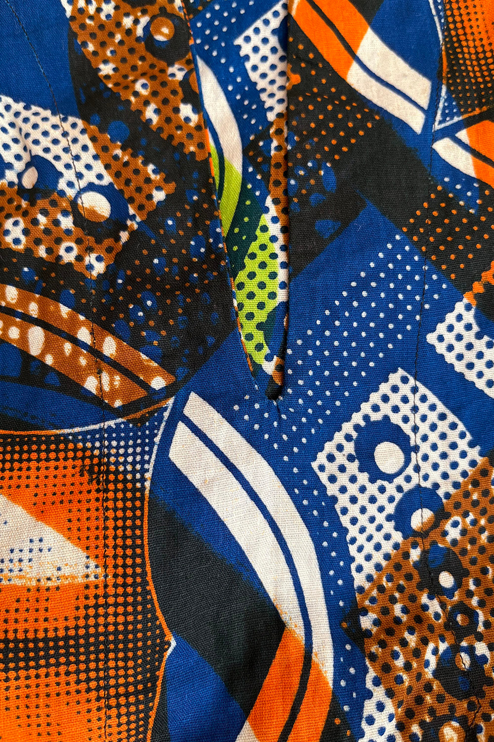 Vintage cut out Afrikaanse Batik tuniek