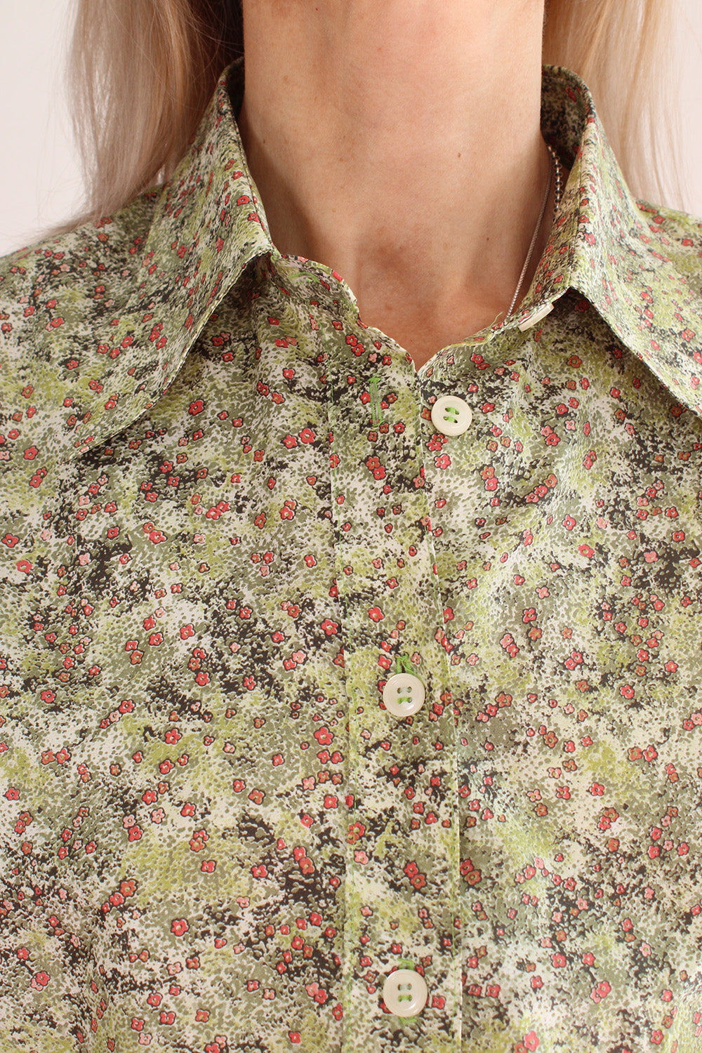 Vintage 70s gebloemde blouse