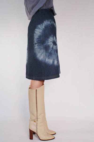 Tie Dye vintage denim rok