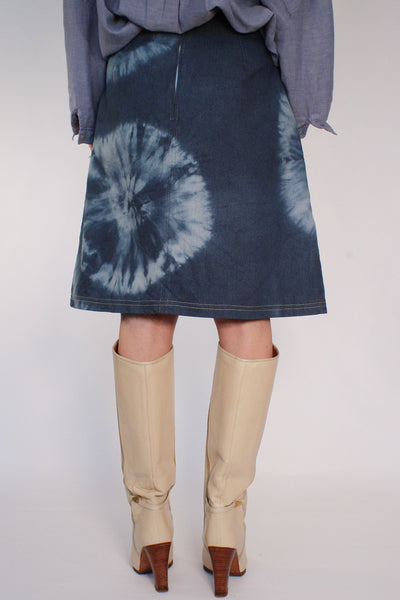 Tie Dye vintage denim rok