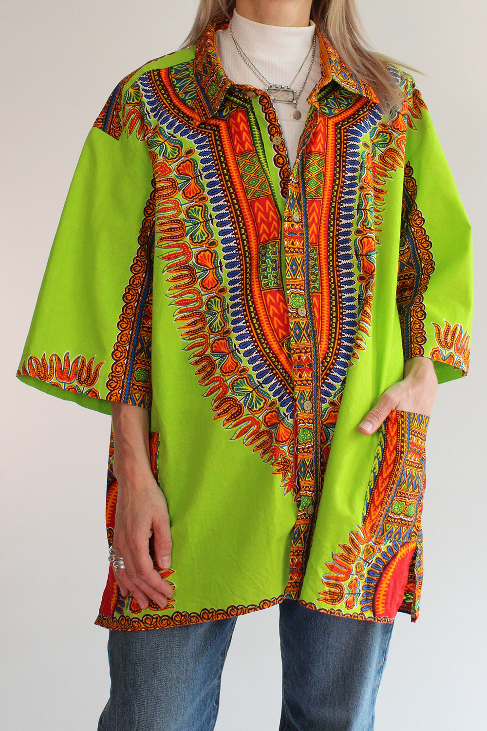 Vintage jaren 70 Dashiki shirt complete look overzicht uniek