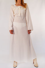 Vintage 1970s jurk met kant