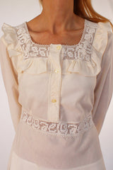 Vintage 1970s jurk met kant