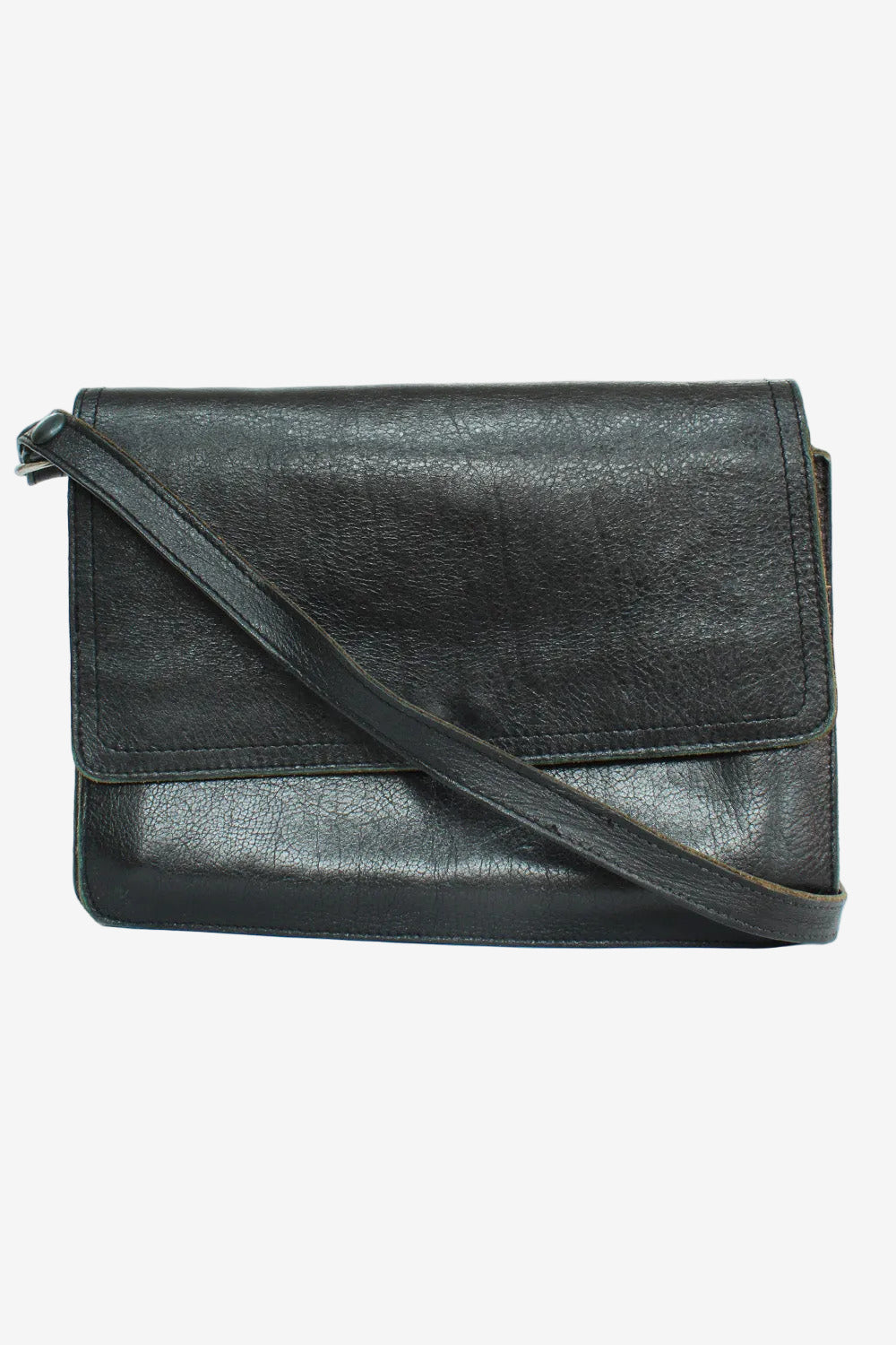 Vintage 1970s leren schoudertas