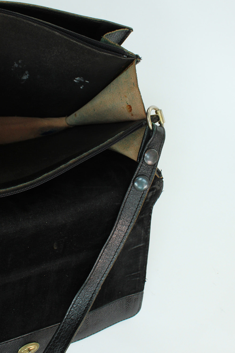 Vintage 1970s leren schoudertas