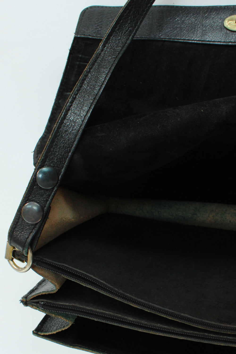 Vintage 1970s leren schoudertas