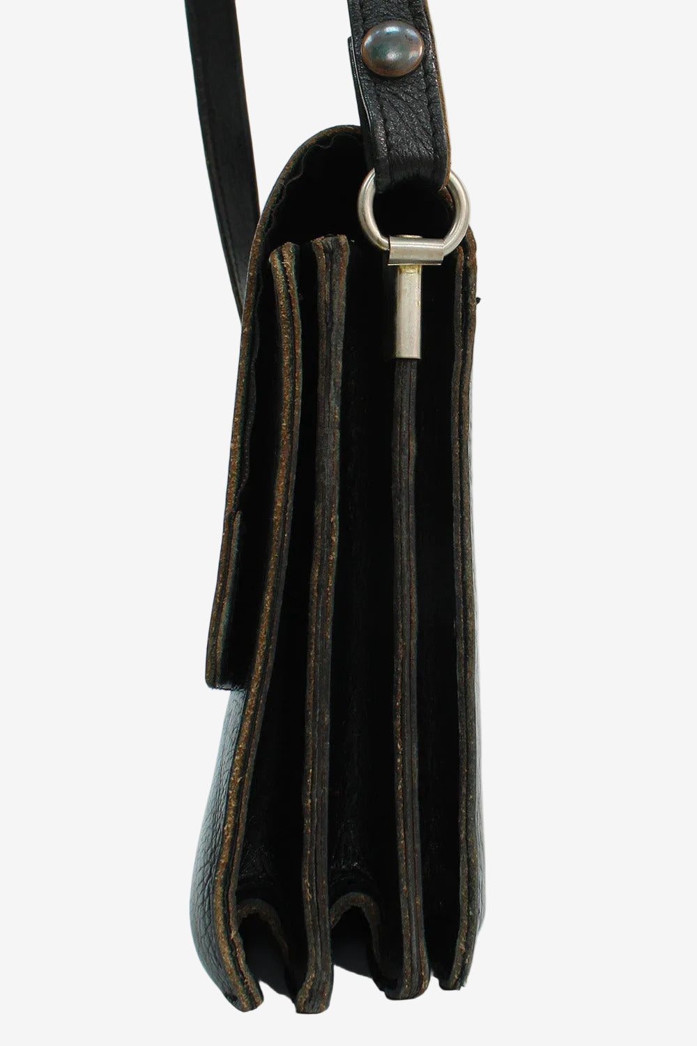 Vintage 1970s leren schoudertas