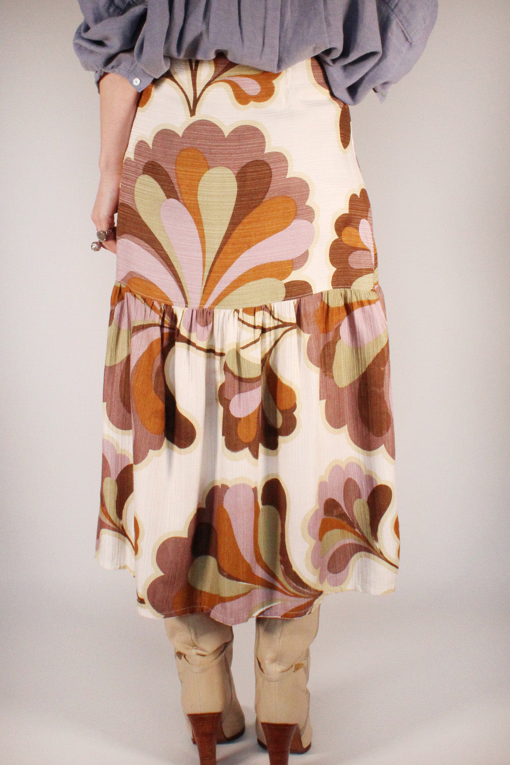 Vintage 1970s rok met print