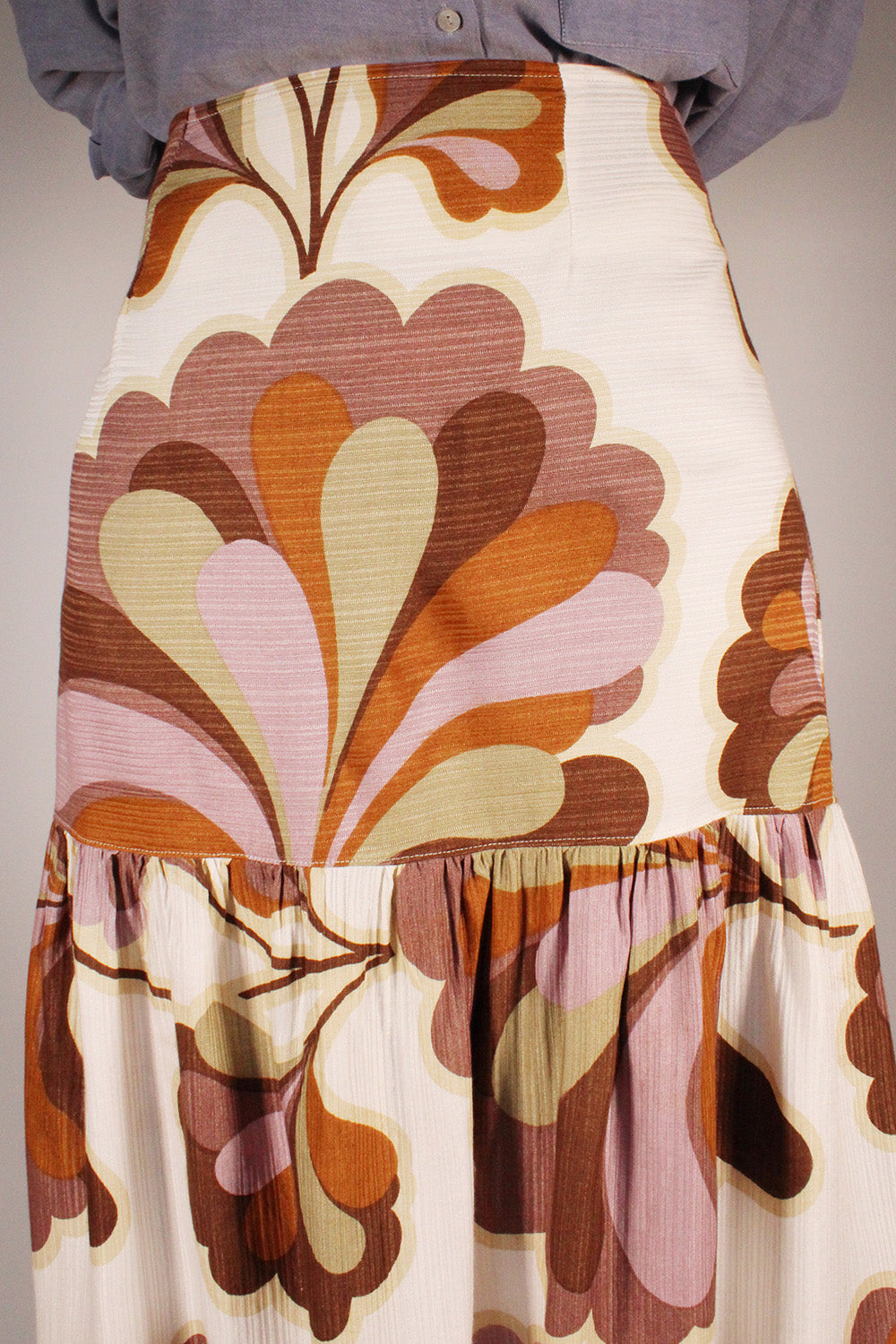 Vintage 1970s rok met print