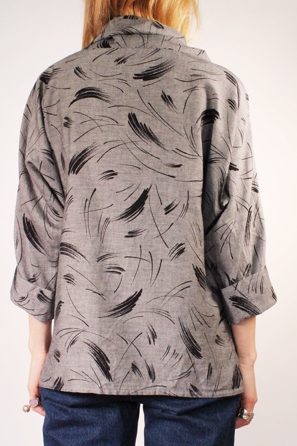 Vintage 1980s top met print