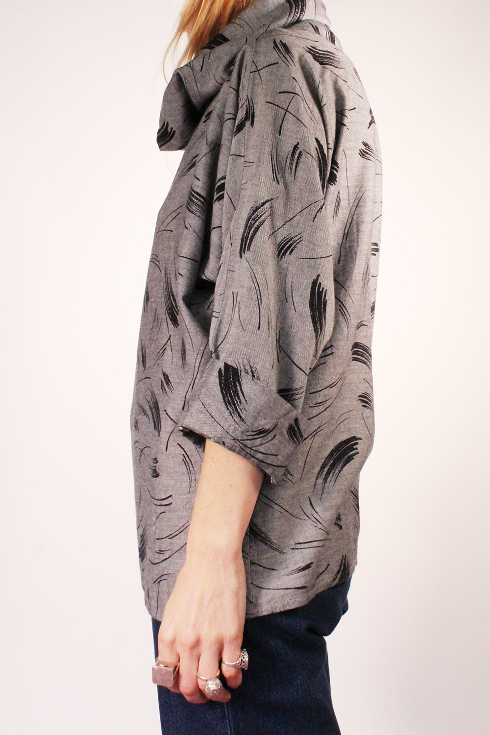 Vintage 1980s top met print