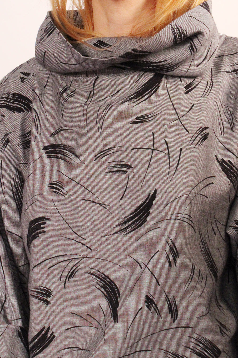 Vintage 1980s top met print