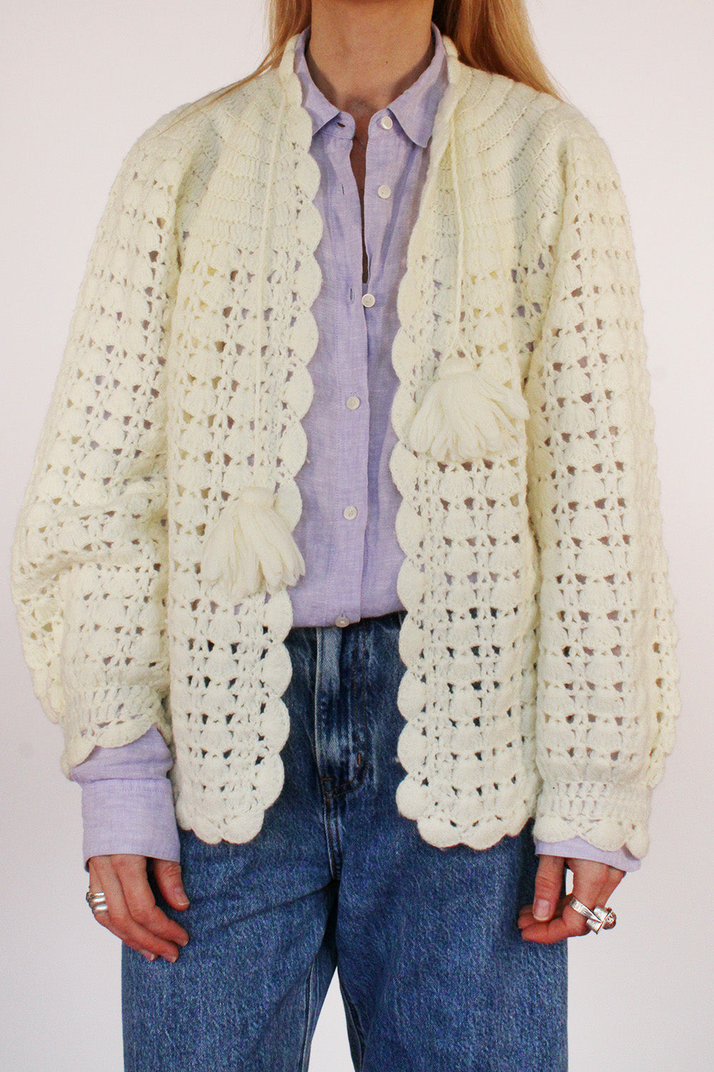 Vintage 60s gehaakt vest