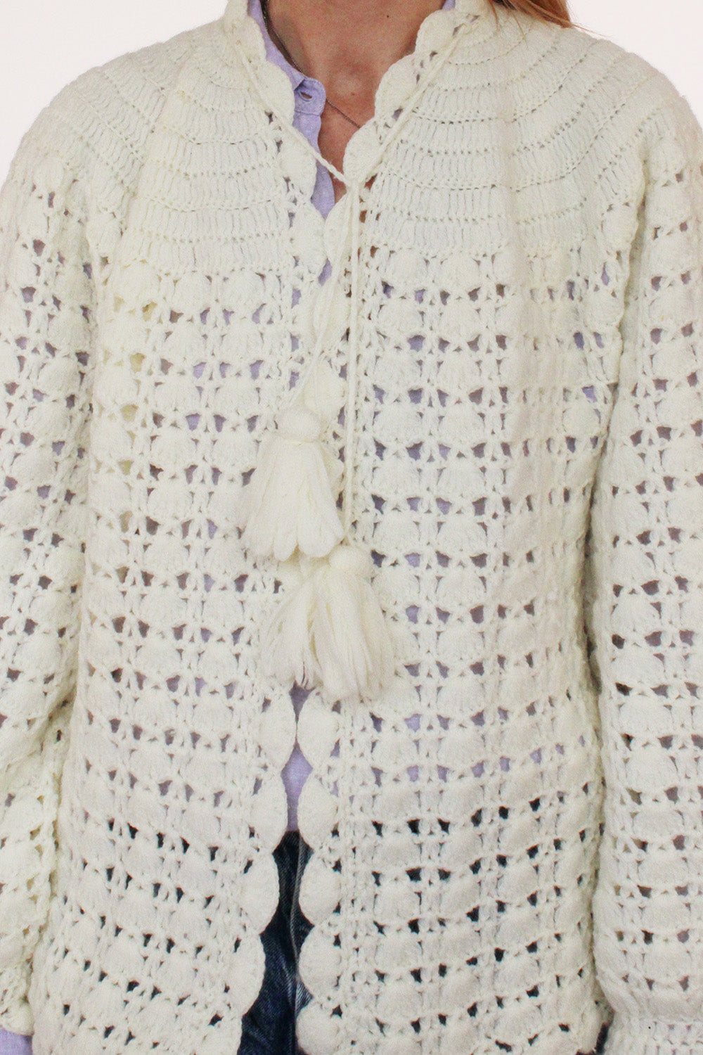 Vintage 60s gehaakt vest