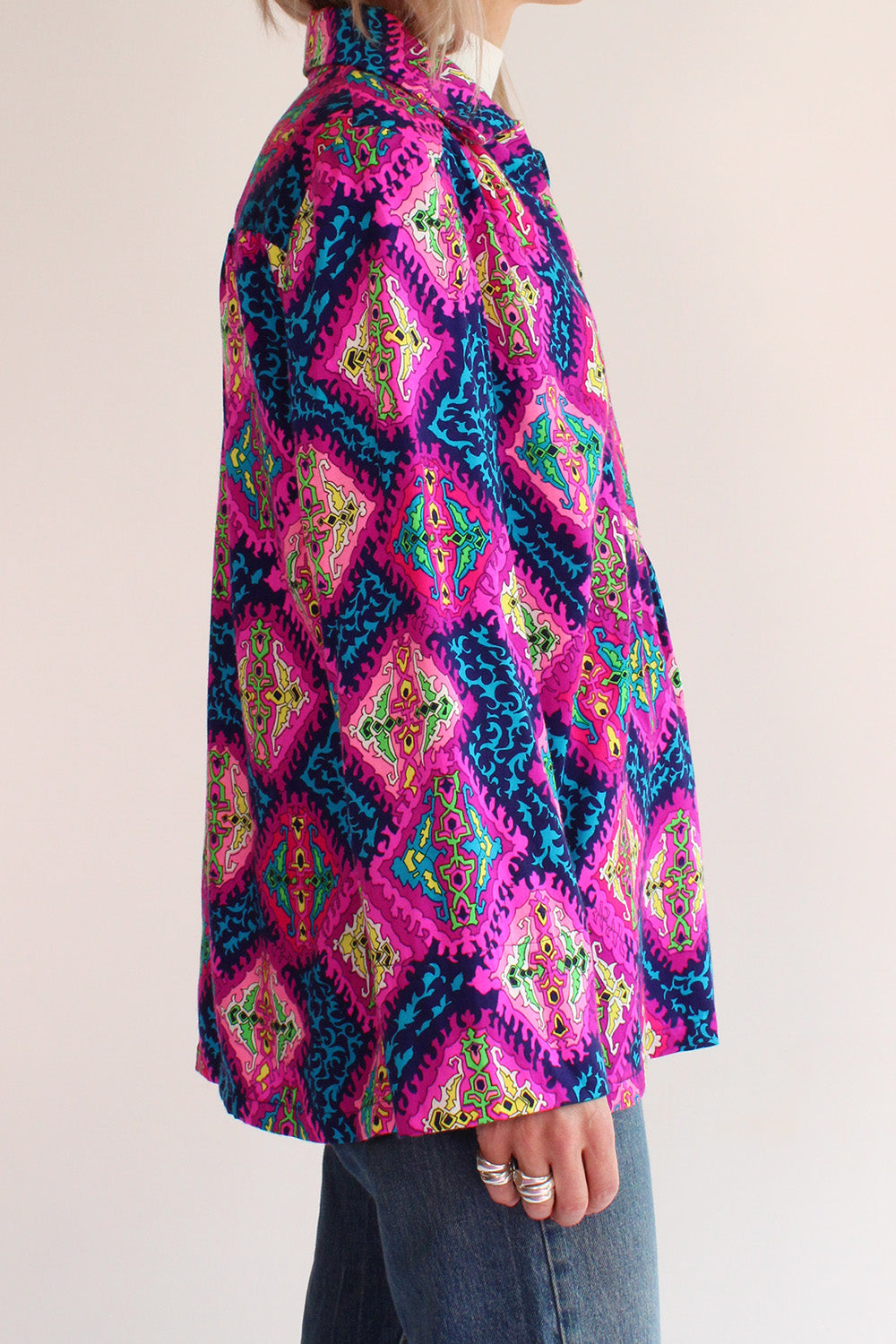 Vintage 60s tuniek met psychedelic print