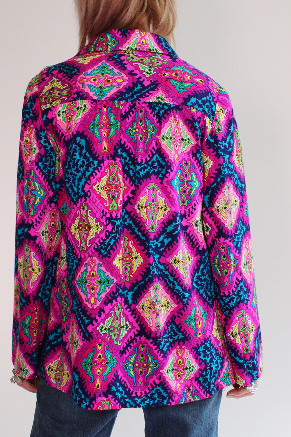 Vintage 60s tuniek met psychedelic print