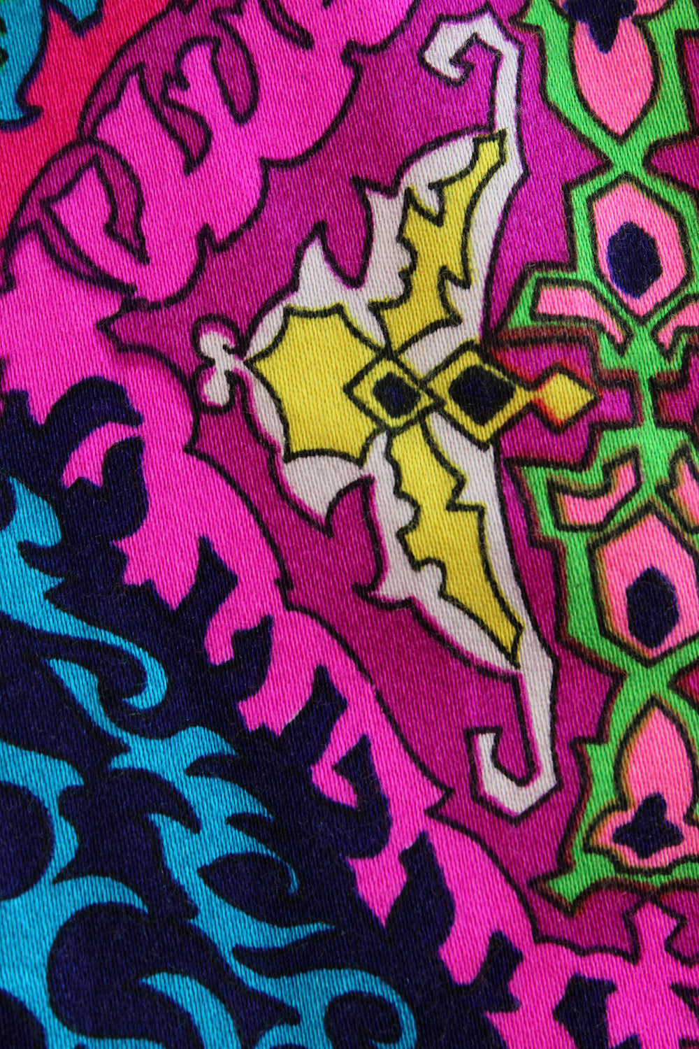 Vintage 60s tuniek met psychedelic print