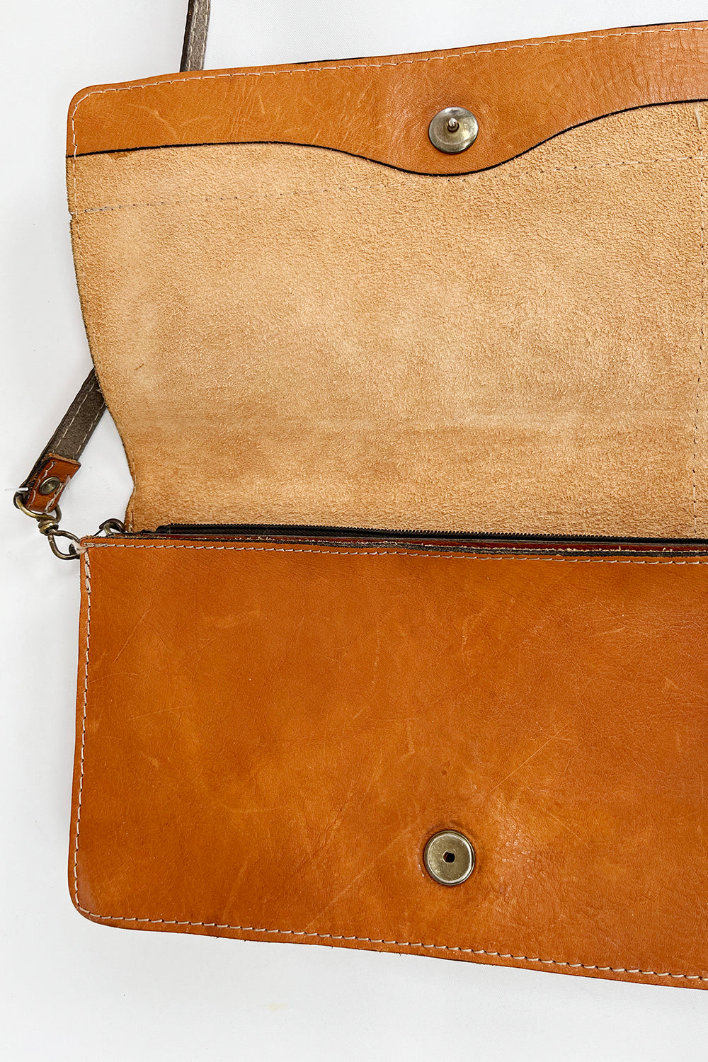 Vintage 70s Tuigleer schoudertas