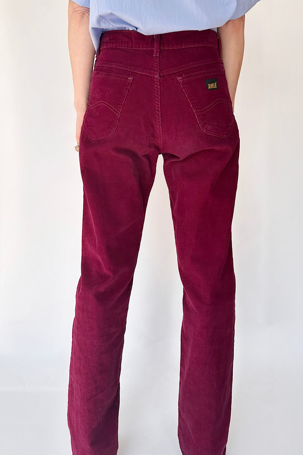 Vintage 70s corduroy broek – achterkant en pasvorm