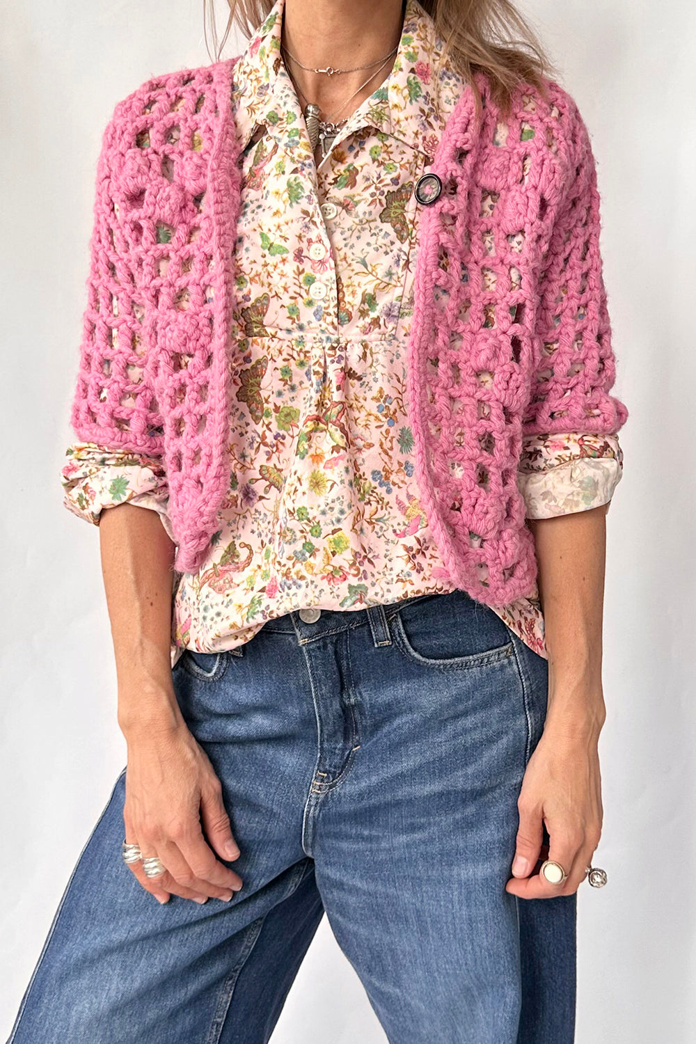 Vintage 70s crochet vest