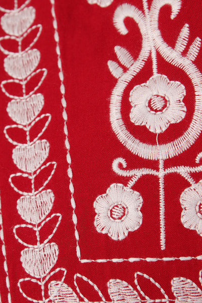 Vintage 70s geborduurde kaftan jurk