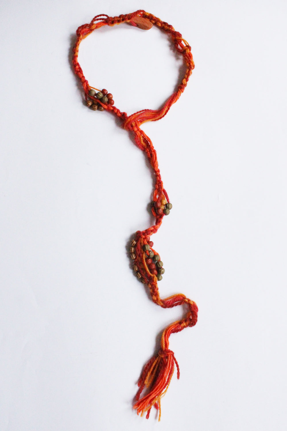 Vintage 70s gehaakte kralen ketting