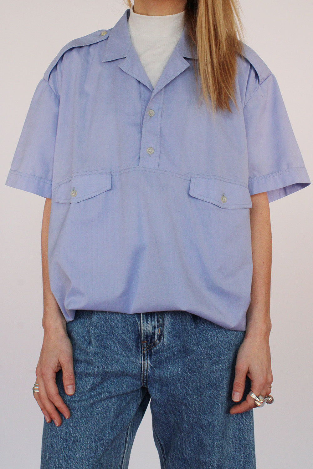 Vintage 70s overhemd met korte mouw