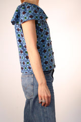 Vintage Afrikaanse Batik korte top