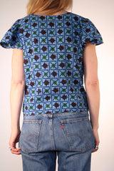 Vintage Afrikaanse Batik korte top