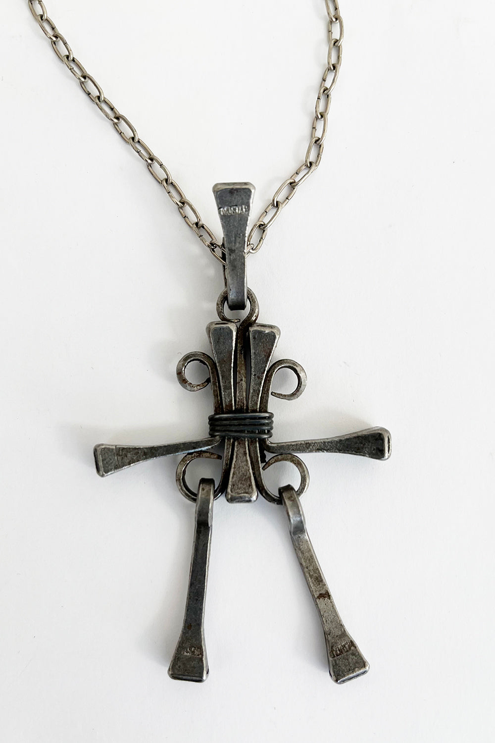 Vintage Brutalisme hoefnagel ketting